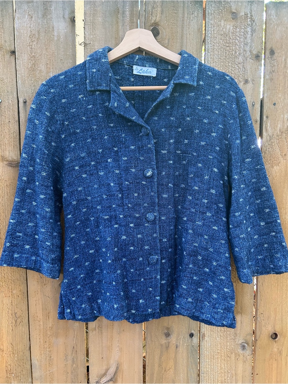 Vintage woven indigo jacket S/M